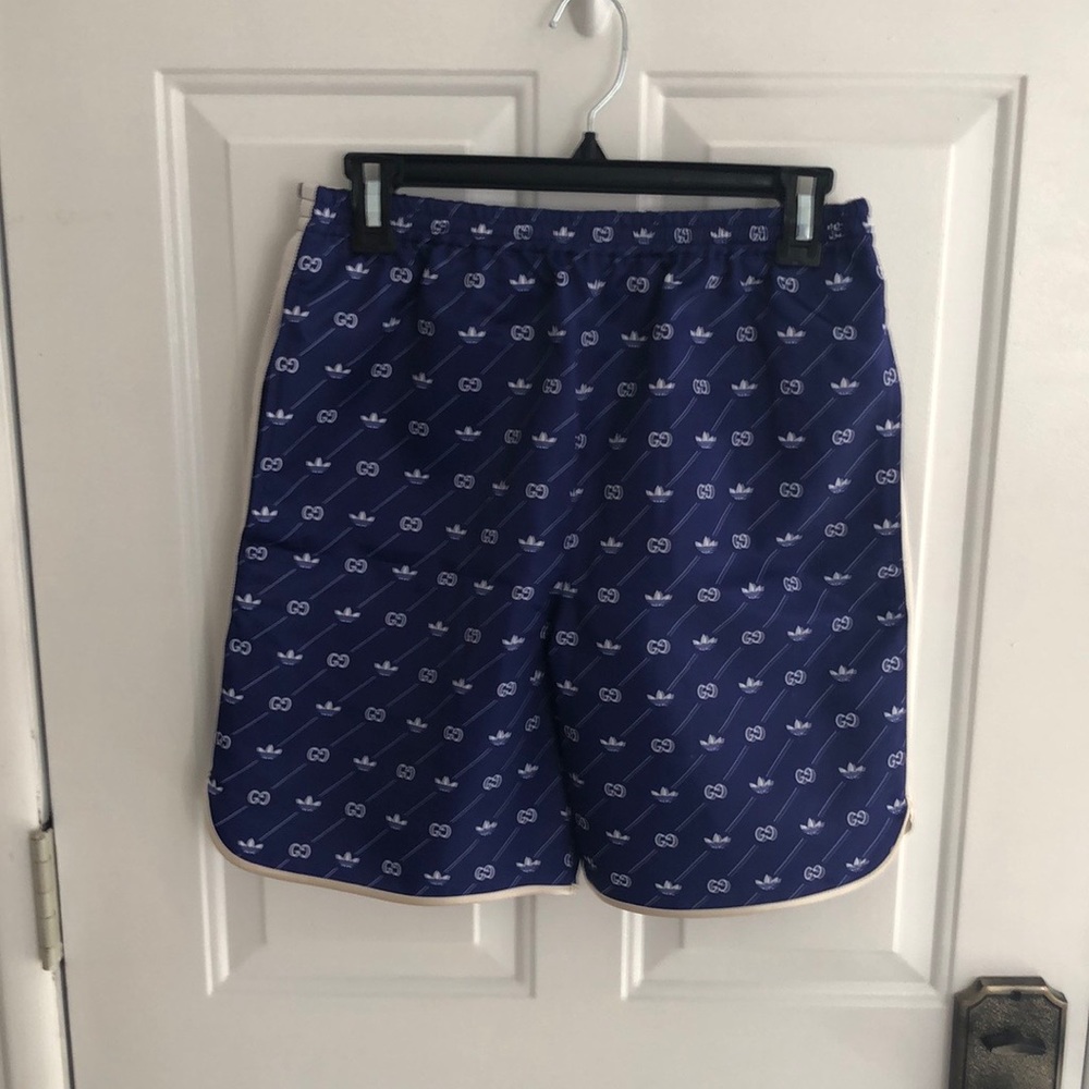 Gucci x Adidas Trefoil Print Shorts